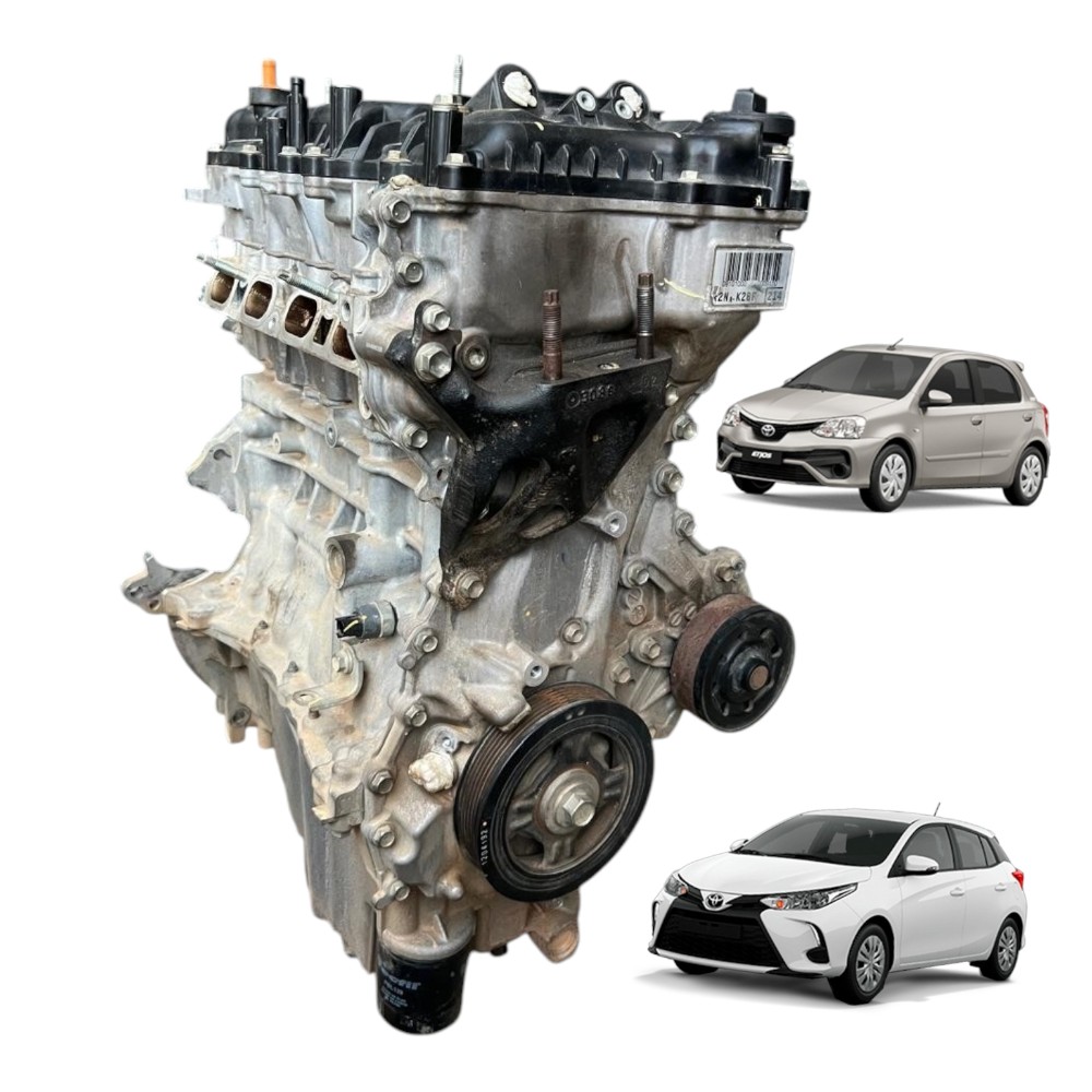 Motor Parcial Toyota Etios Yaris 1.5 16v Automático 16 À 25.