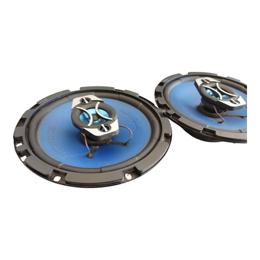 Par Alto Falante Hurricane Quadriaxial Dianteiro Peugeot 207 Preto E Azul. 3