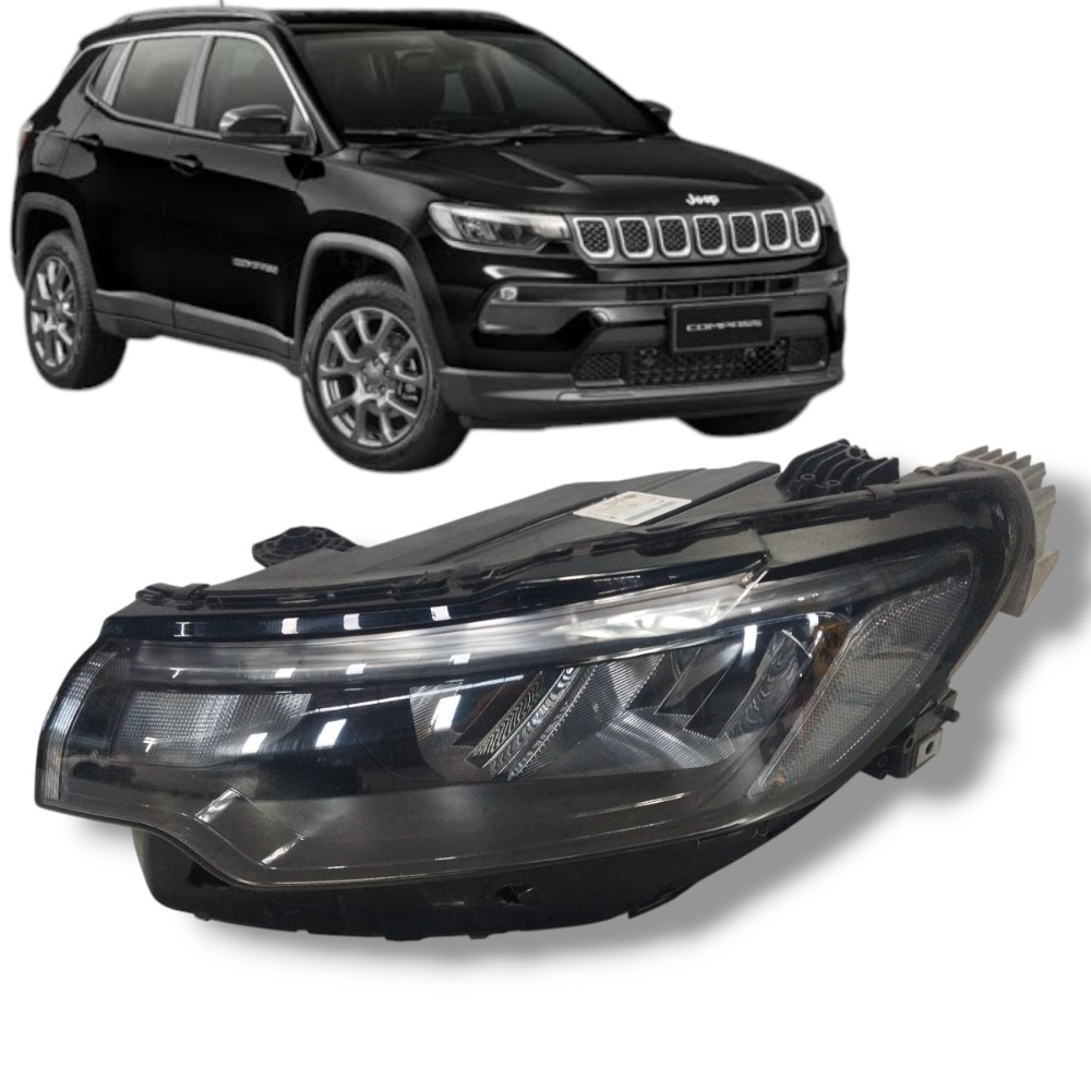 Farol Esquerdo Jeep Compass Gse 2023  Detalhes 0050163683 Esquerdo/motorista