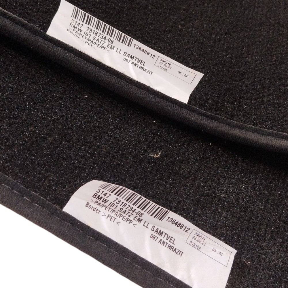 Jogo Completo Tapete Carpete Bmw I3 Original 13648812 Preto 6