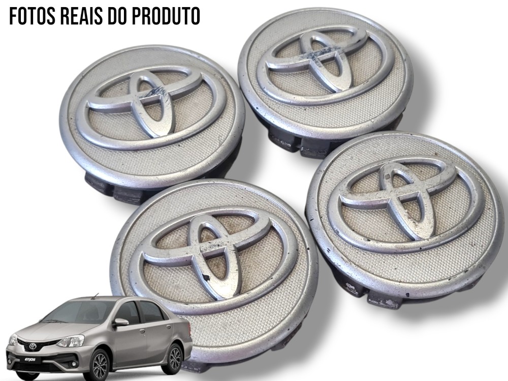 Kit 4 Calotas Miolos De Roda Toyota Etios Sedan 2018 Origina 1