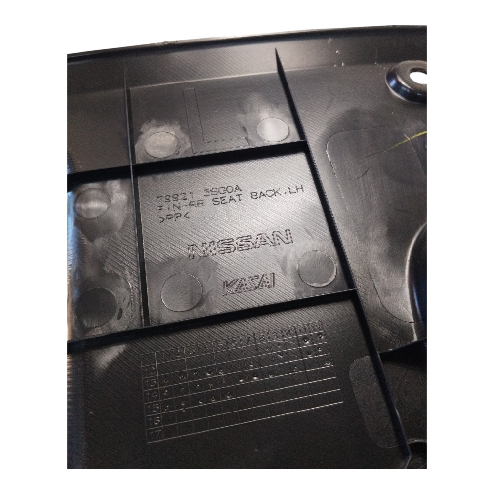 Acabamento Traseiro Banco Nissan Sentra 2016 Original Preto 6