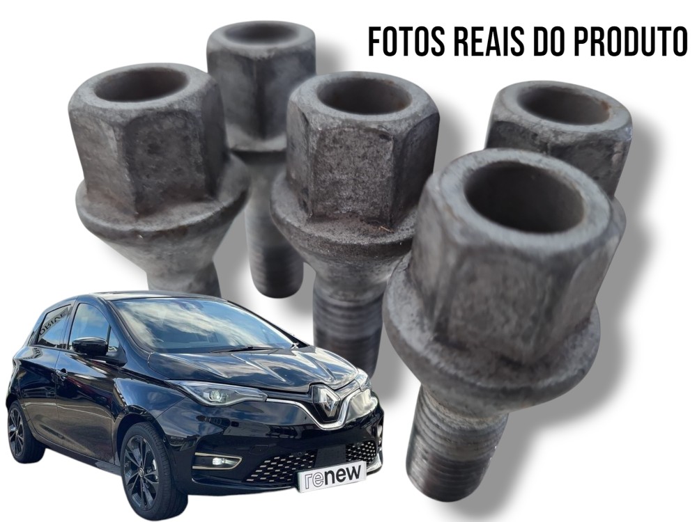 Jogo 5 Parafusos Porca De Roda Renault Zoe 2022 Original