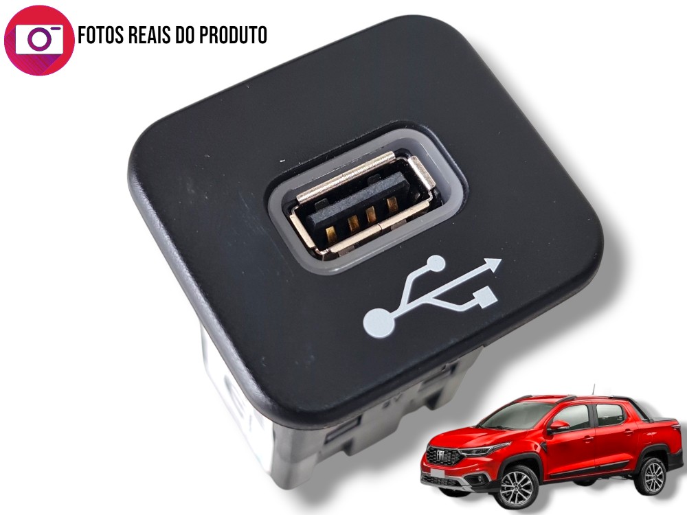 Entrada Usb Console Fiat Toro Renegade Strada 2018 A 2023 1