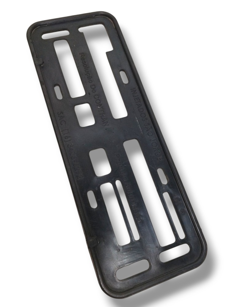 Moldura Suporte Protetor Placa Trasei. Mercedes Cls 500 2005 Preto 1