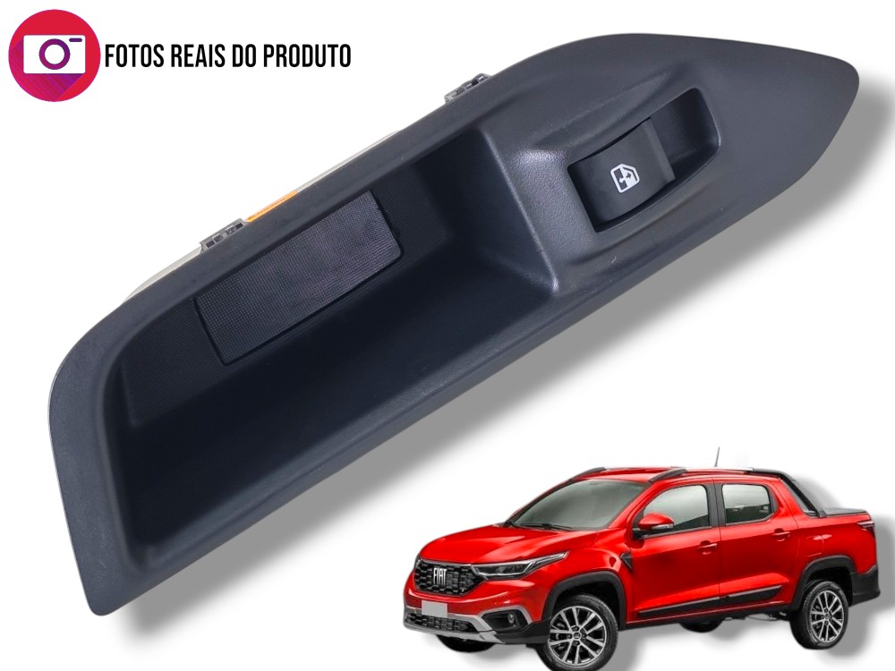 Moldura C Botão Vidro Traseiro Direito Fiat Strada 2023 1
