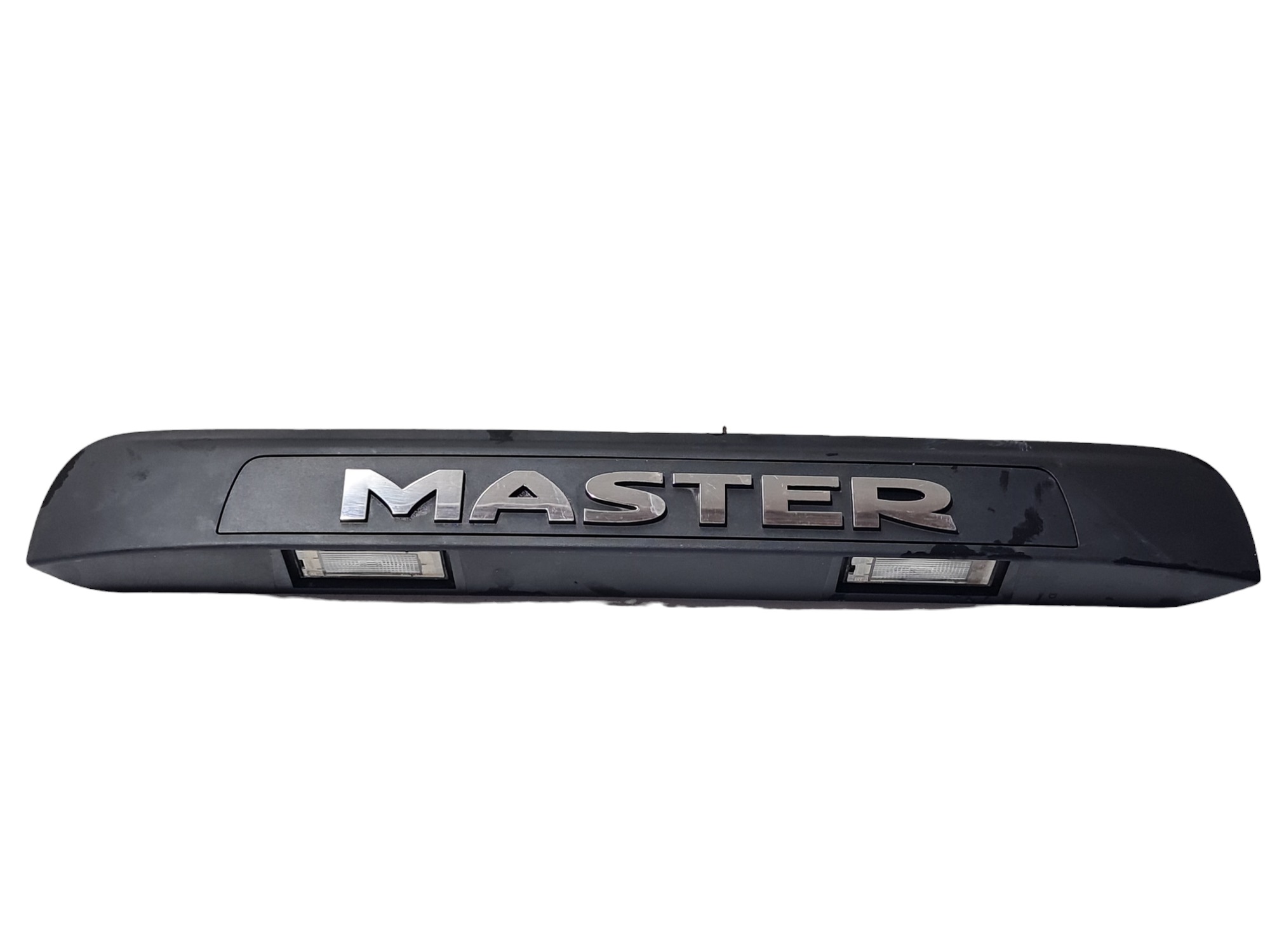 Friso Iluminação Placa Traseira Renault Master 2022 Original Preto 1