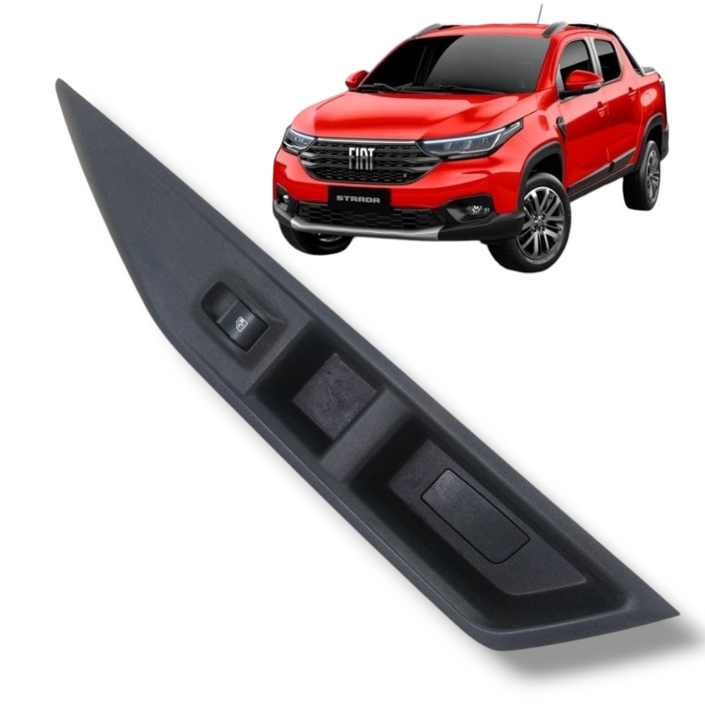 Moldura Botão Vidro Elétrico Diant Direita Fiat Strada 2023 1