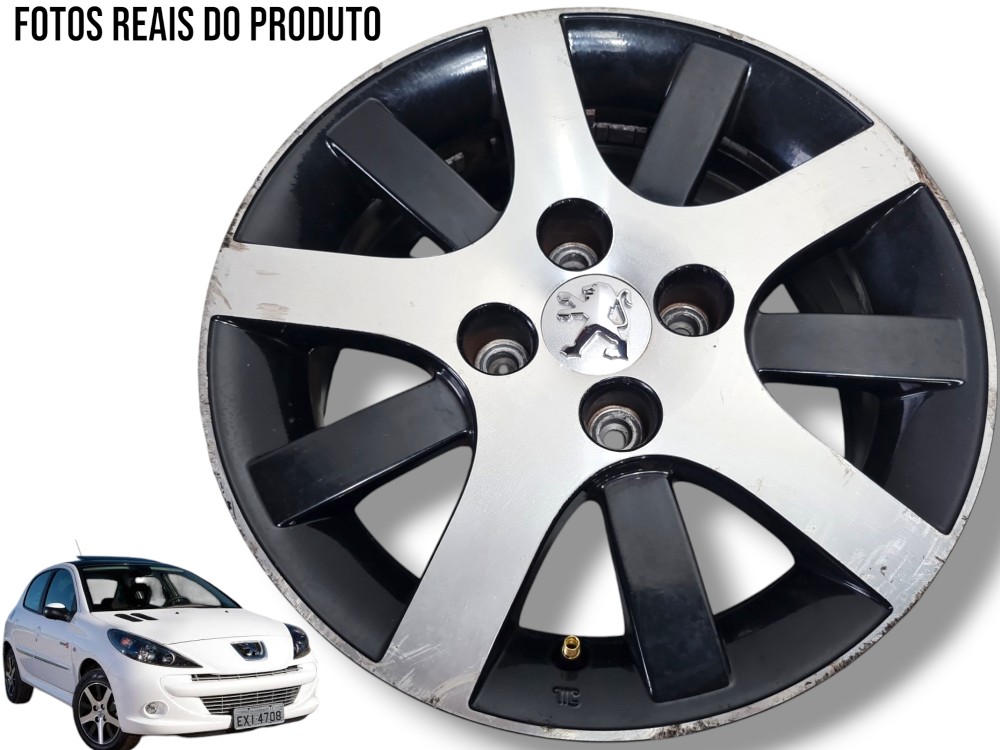 Roda Aro 15 Peugeot 207 2013 Cinza Original /marcas De Uso