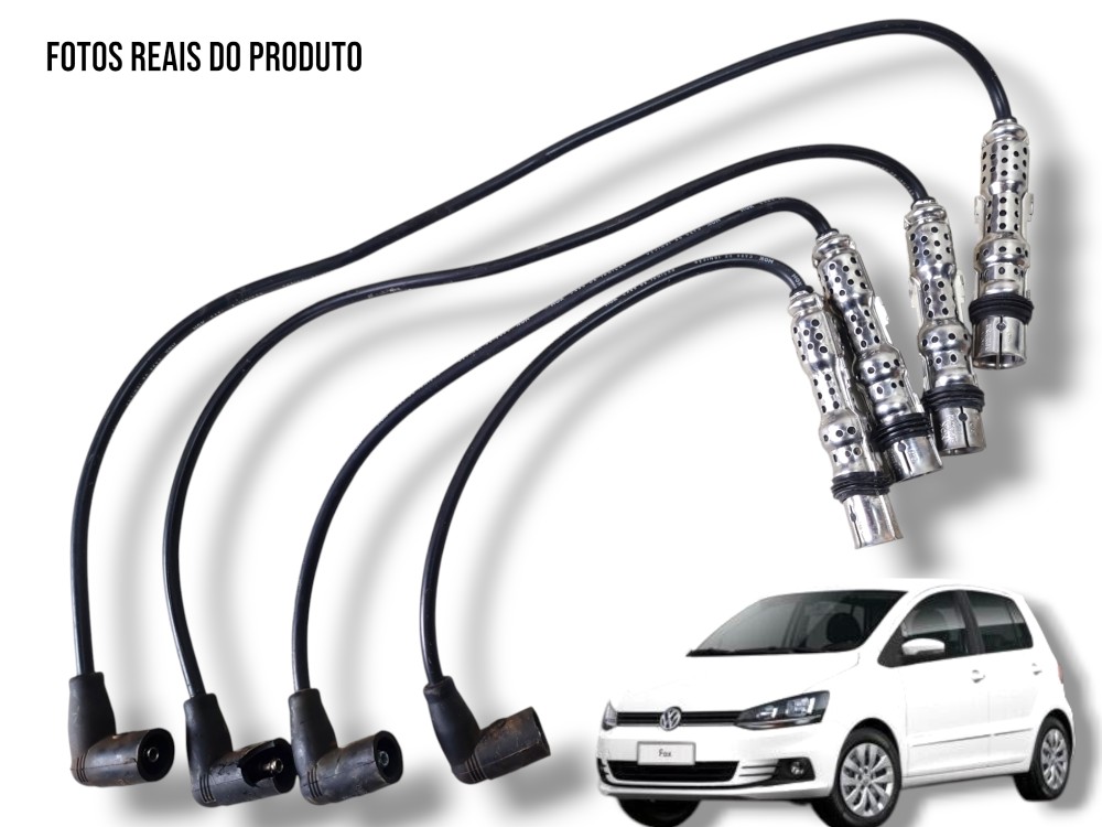 Kit 4x Cabo Ignição Vw Polo Fox Gol Saveiro 2016 Original