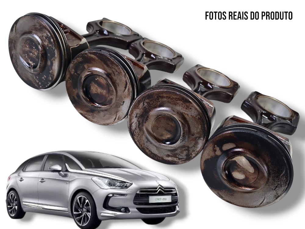 Kit 4x Pistão E Biela Citroën Ds5 2015 Thp 1.6 Original 1