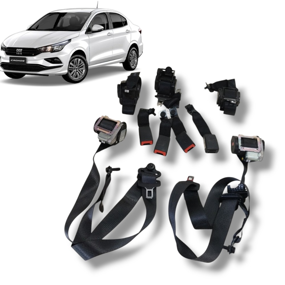 Jogo completo cinto segurança Fiat cronos 2024 detalhe 1