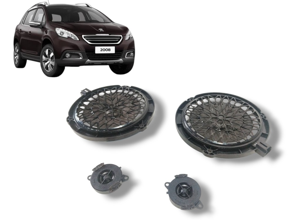 Par Alto Falante Diant C/twitter Peugeot 2008 2018 Original Preto 1