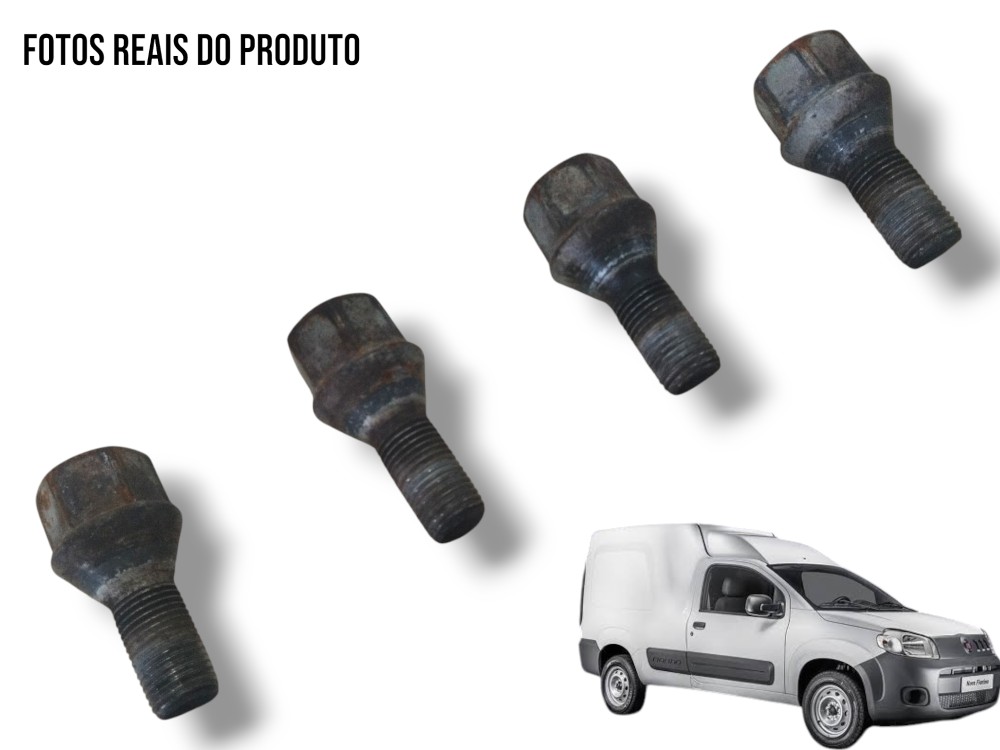 Kit 4 Parafusos Roda Fiat/fiorino Endurance 80mil Km 2021 1