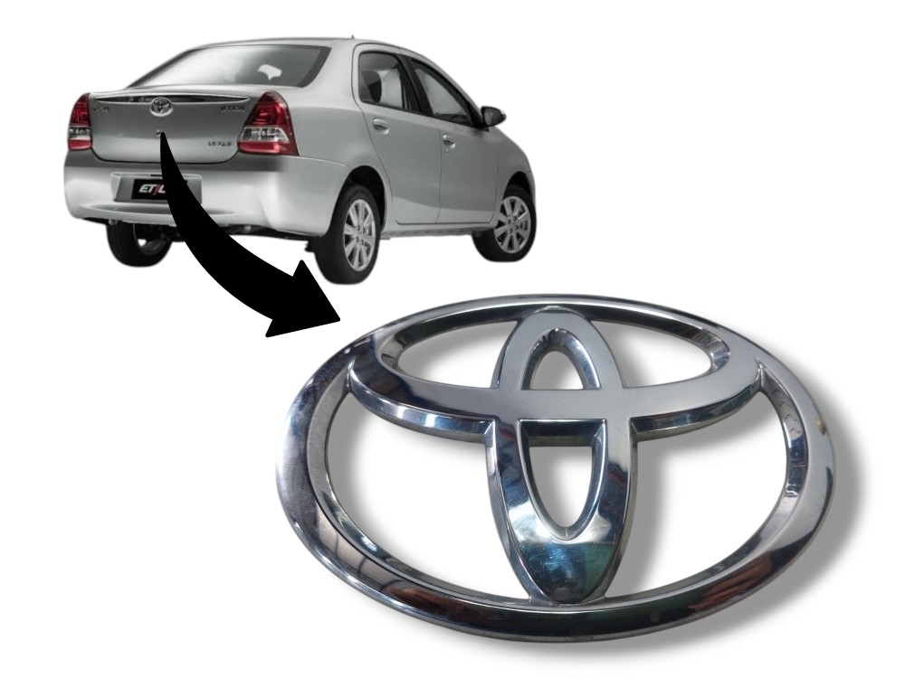 Emblema Traseiro Toyota Etios Original 2018 1