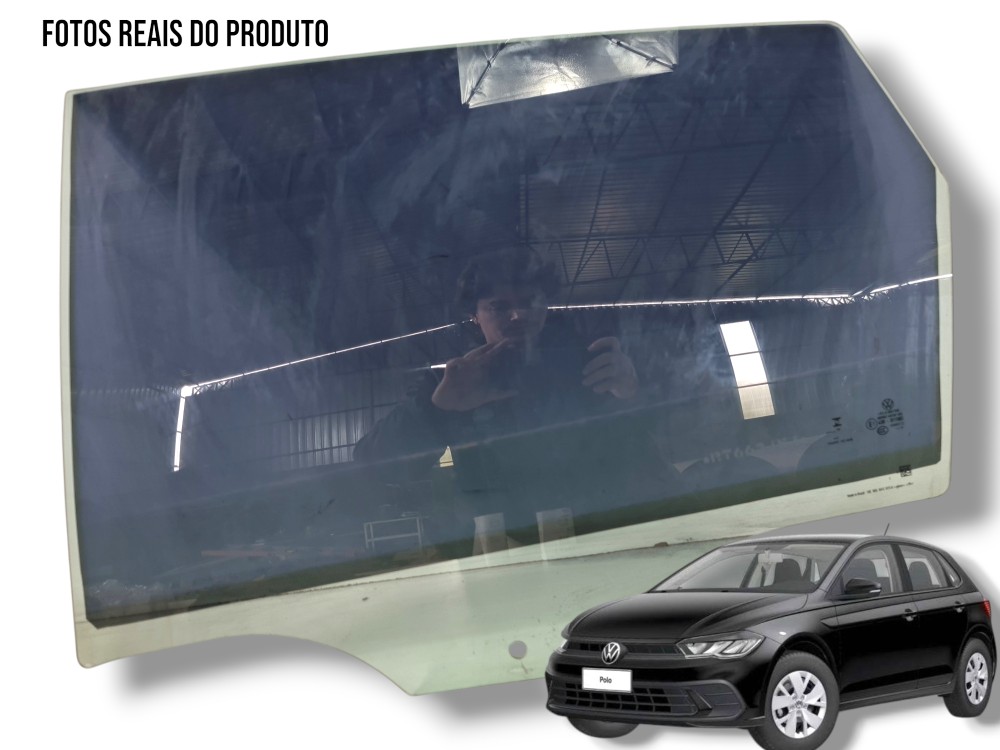 Vidro Porta Traseira Esquerda Vw Polo 2024 Original 1