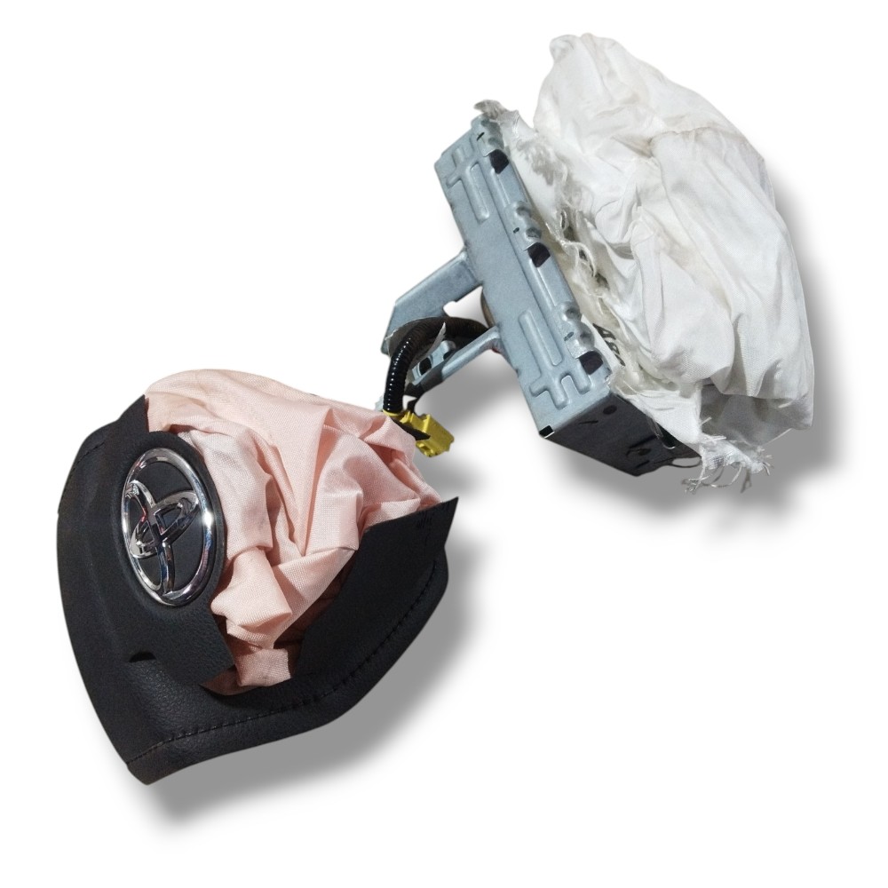 Bolsa airbag volante painel Toyota Yaris 2022-23 acionado 1