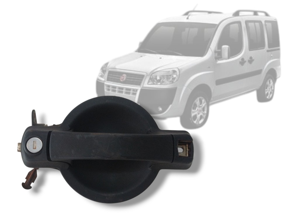 Maçaneta Externa Dianteiro Esquerdo Fiat Doblo 2015 242079 Preto Dianteira 1