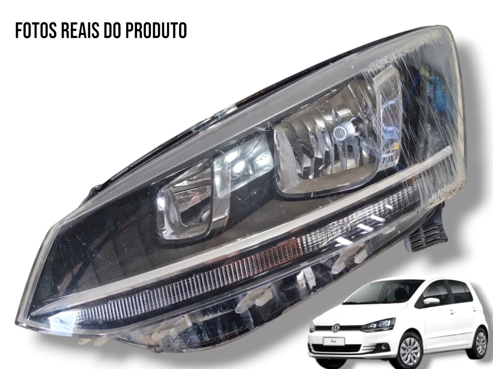 Farol Esquerdo Vw Fox 2015 Original Com Detalhes  Esquerdo/motorista 1
