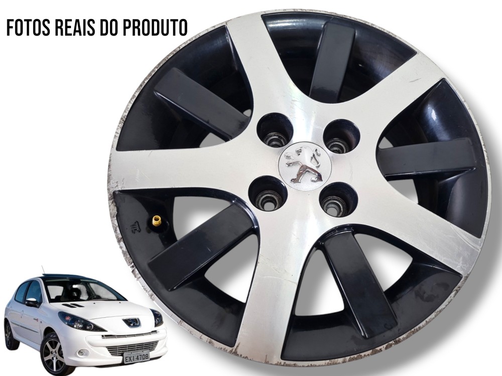 Roda Aro 15 Peugeot 207 2013 Cinza Original Filé