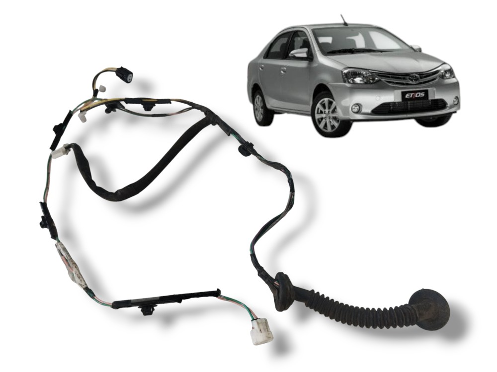 Chicote E Porta Traseiro Esquerda Toyota Etios 2018 Original 1