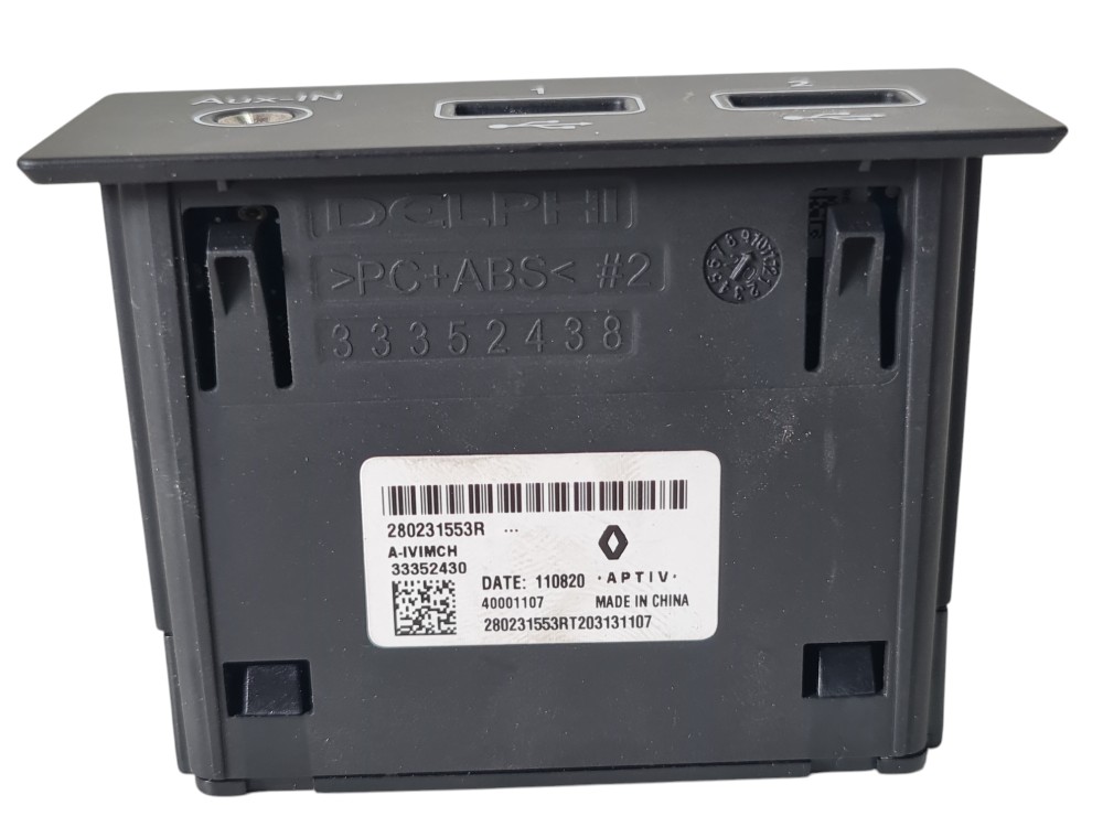 Conector Aux / Usb Multimídia Renault Zoe 2022 280231553r 3