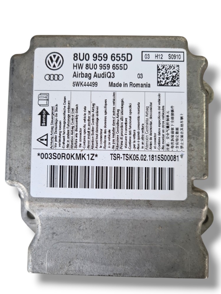 Módulo de AirBag Acionado Audi Q3 2018 8u0959655D ORIGINAL 1