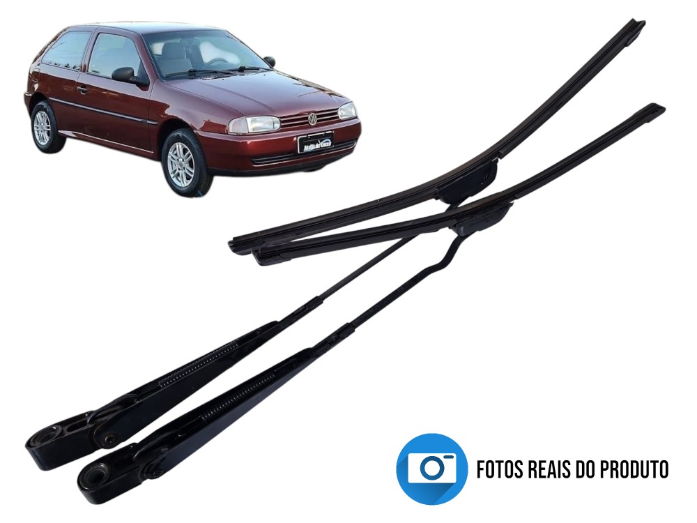 Par Braço Haste Limpador Parabrisa Vw Gol G2 1997 Original 1