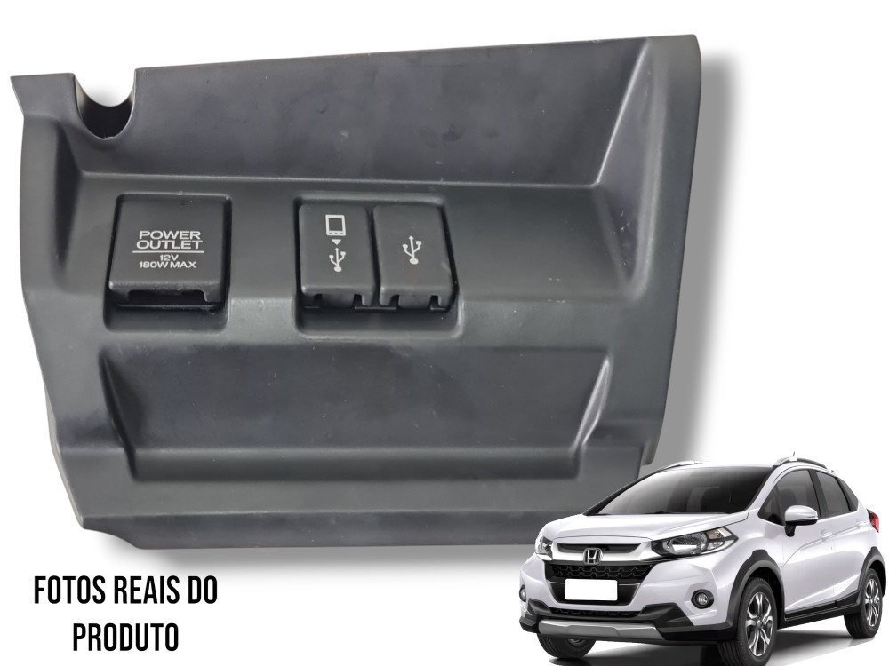 Moldura Tomada Acab Entrada 12v Usb Honda Wrv 2015 A 2021 1