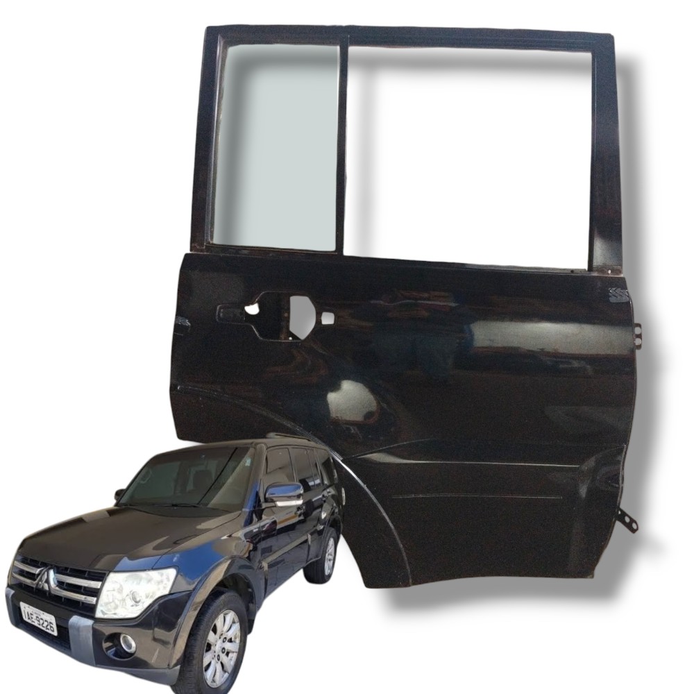 Porta Traseira Direita Original Pajero Full 2008 Impecável  Traseira Direito Preto 1