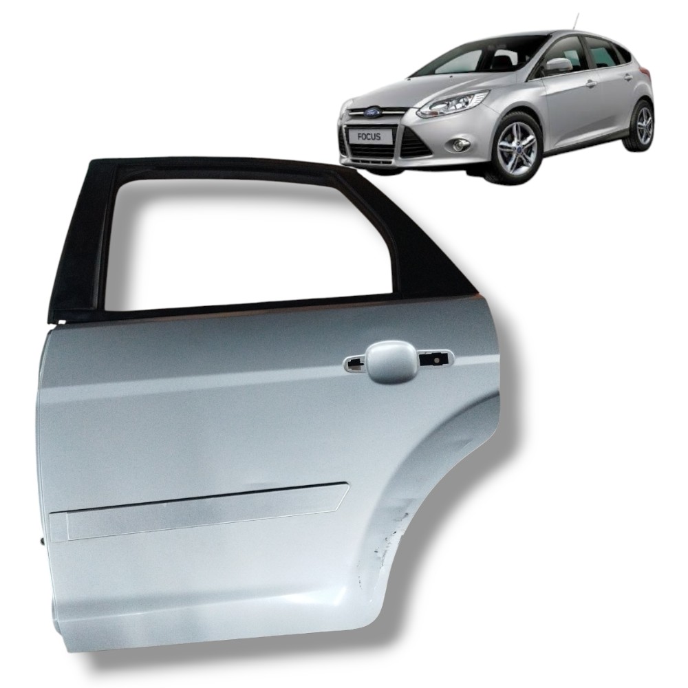 Porta Traseira Esquerda Ford Focus Hc 2013 Original Detalhe Traseira Passageiro Prata 1
