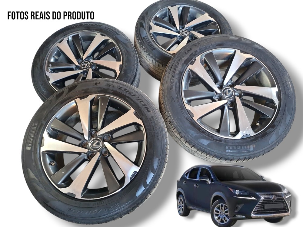 Jogo De Roda Pneu Lexus Nx 300h 2019 2.5 Luxury 255/60 R17