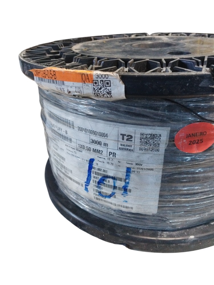 Carretel Cabo Flry-B 1×0.50 mm2 300 metros Detalhe 2