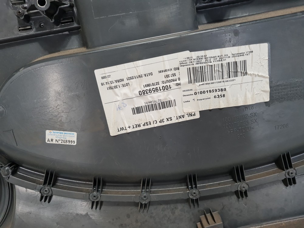 Forro de porta motorista fiat fiorino working 2021 original 6