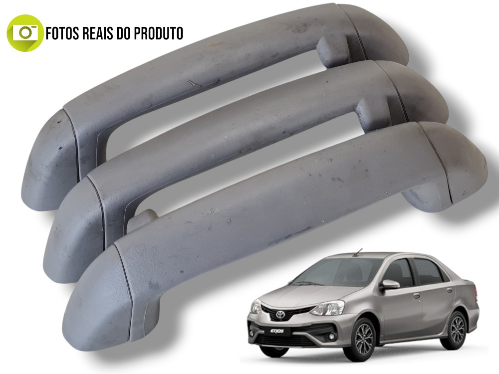 Jogo 3 Puxador De Teto Pqp Toyota Etios Sedan 2018 Original 1