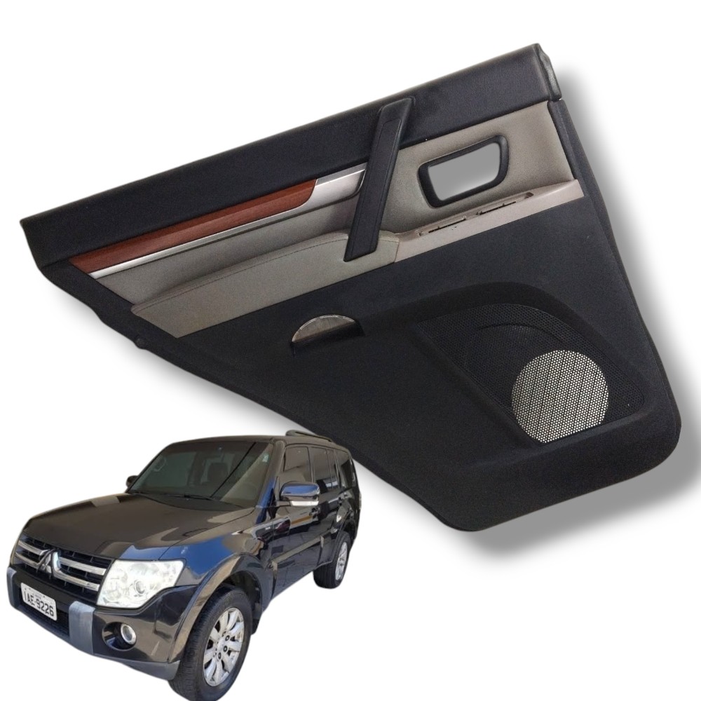 Painel Porta Traseira Esquerda Pajero Full 2008 Original Preto E Cinza 1