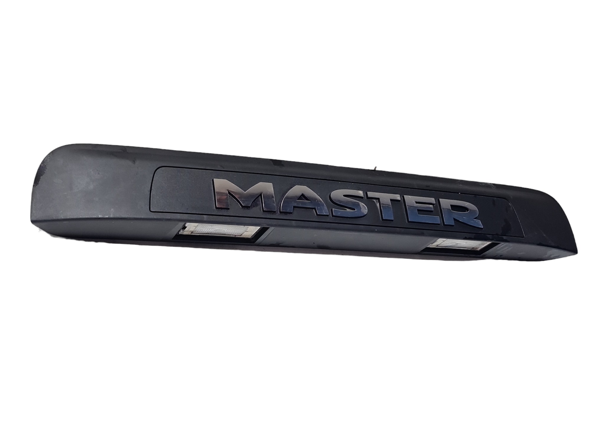 Friso Iluminação Placa Traseira Renault Master 2022 Original Preto 2
