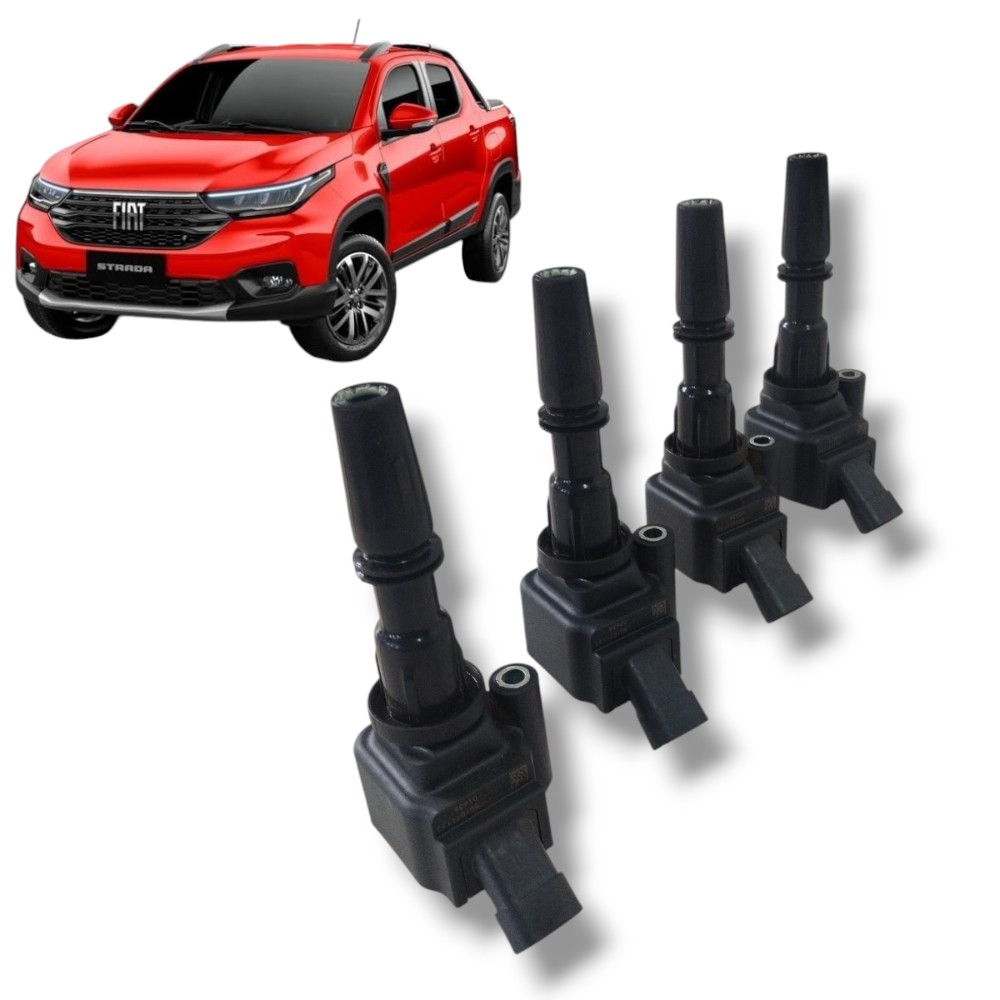 Kit 4 Bobina Ignição Fiat Strada Argo Mobi 2023 Original 1