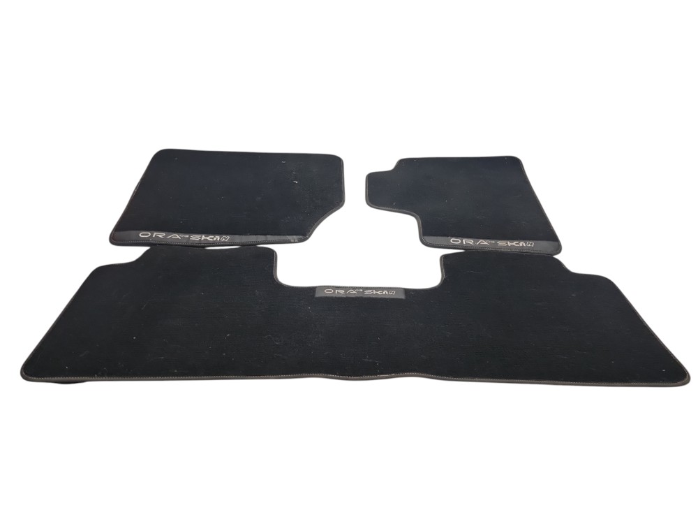 Kit 3 Tapetes Internos Gwm Ora Skin 03 2023 2024 Original Preto 2