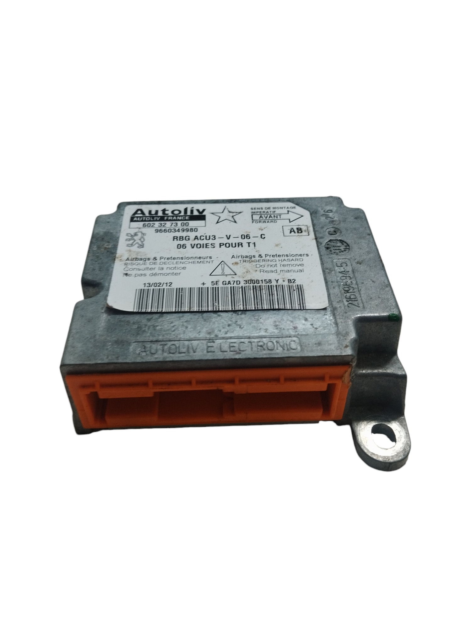 Módulo airbag deflagrado peugeot 206 207 2005 a 2005 2