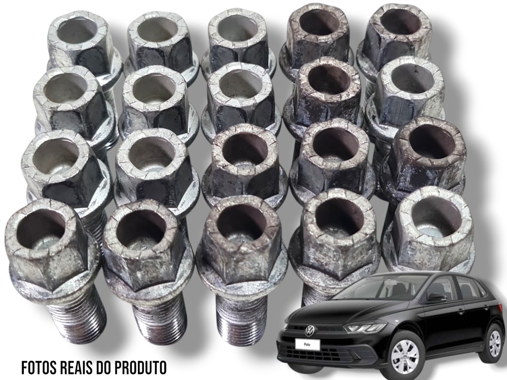 Jogo 20x Porcas De Roda Originais Vw Polo 2024