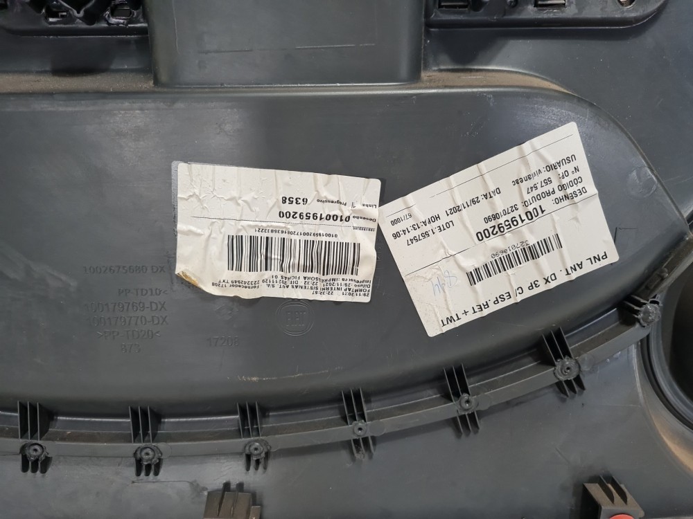 Forro de porta passageiro fiat fiorino working 2021 original 6