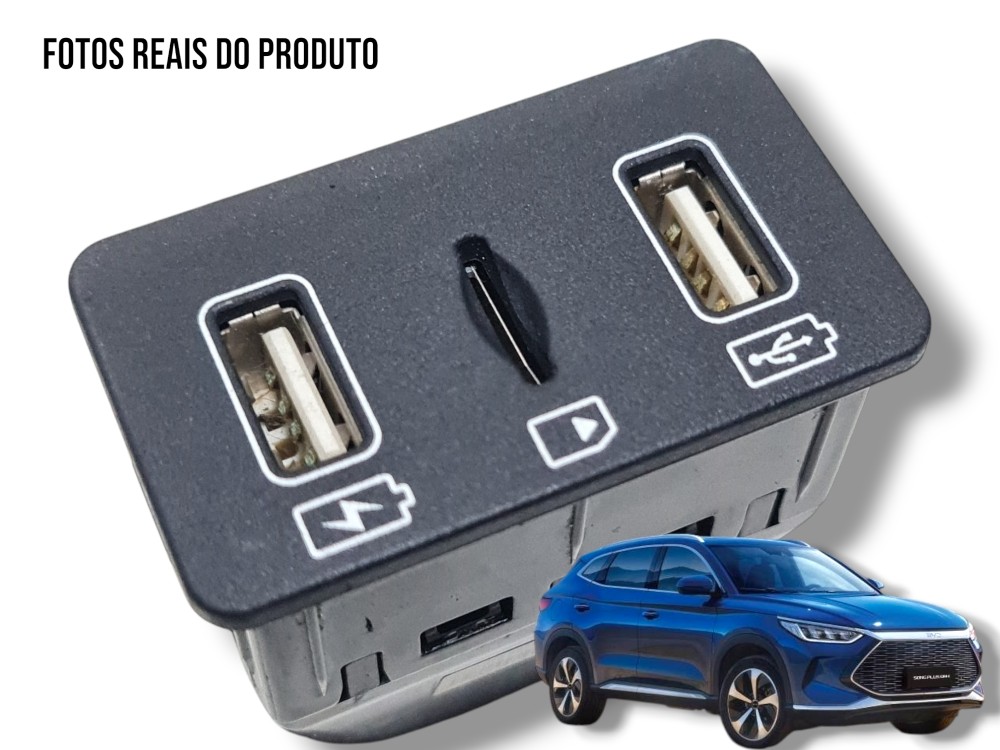 Tomada Usb Console Central Byd Song Plus 2024 Sa3hes7922010a