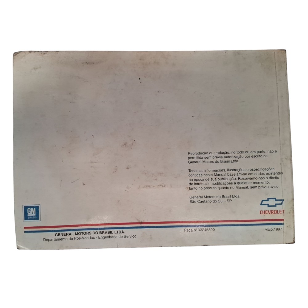 Manual Proprietário Chevrolet Corsa 97 98 Original Completo 5