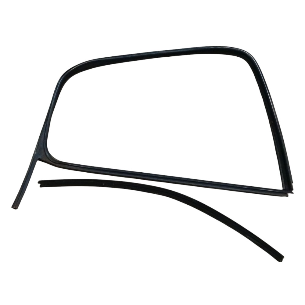 Jogo Pestana Vidro Traseiro Direito Peugeot 206 2001 A 2008 Preto 5
