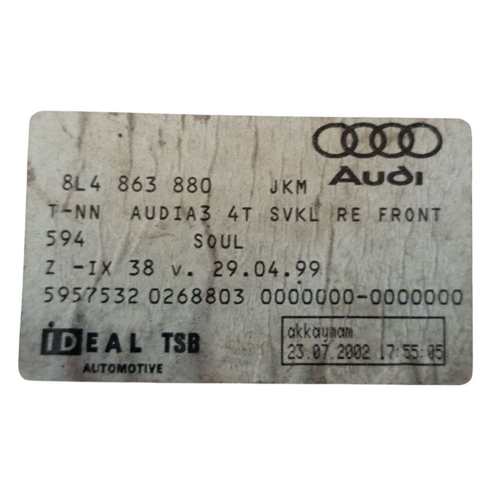 Forro Lateral Direito Porta Malas Audi A3 97 98 99 2000 2006 4