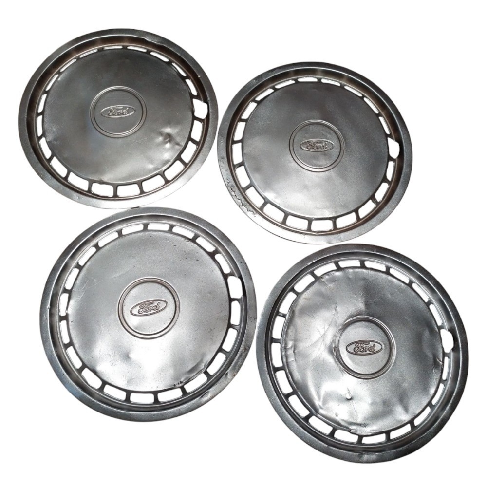 Jogo Calotas Aro 13 Ford Del Rey Glx 85 86 87 88 99 Original Prateado