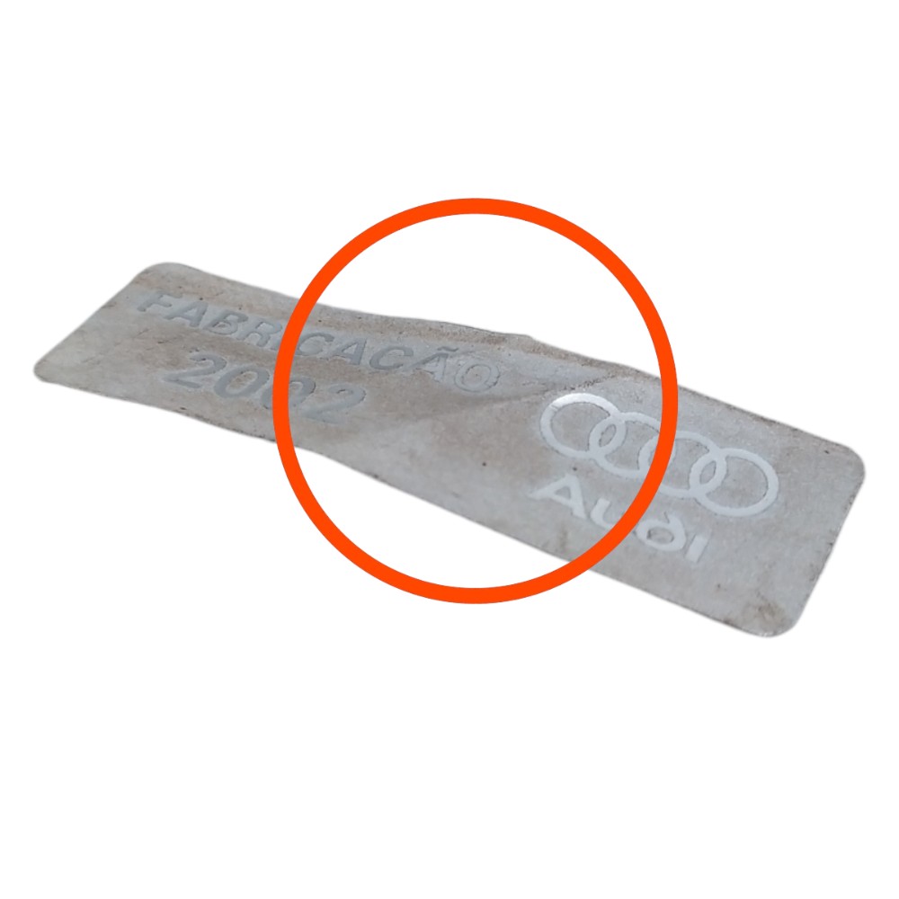 Plaquetas Etiqueta Ano Fabricação Audi 2002 Original 2