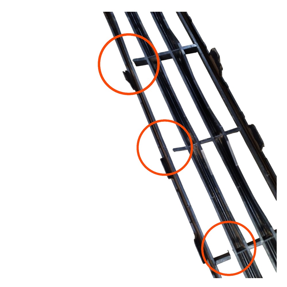 Grade Inferior Parachoque New Fiesta 2013 2014 2018 Detalhe Preto 2