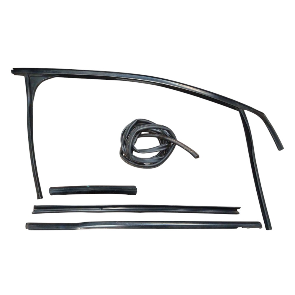 Kit Pestana Borracha Vidro Dianteiro Direito Focus 2009 2013 Preto
